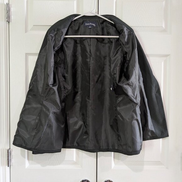 Evan-Picone Women's Black Stripe Blazer, Size 12, Suit Separate - Picture 4 of 16